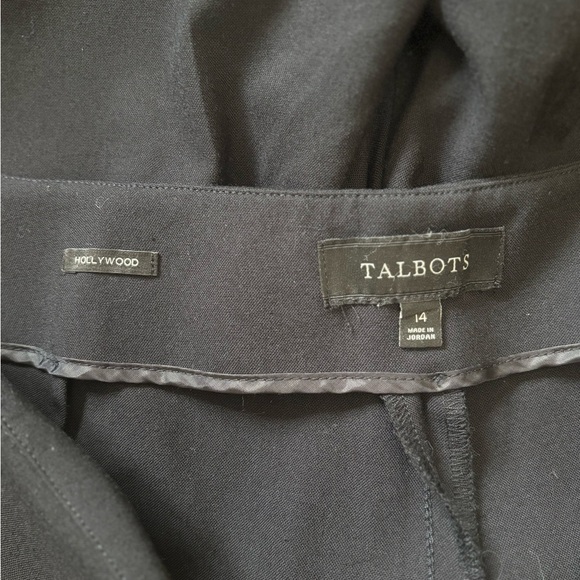 Talbots Black Wide Leg Side Zip Trousers Size 14 - Picture 8 of 9